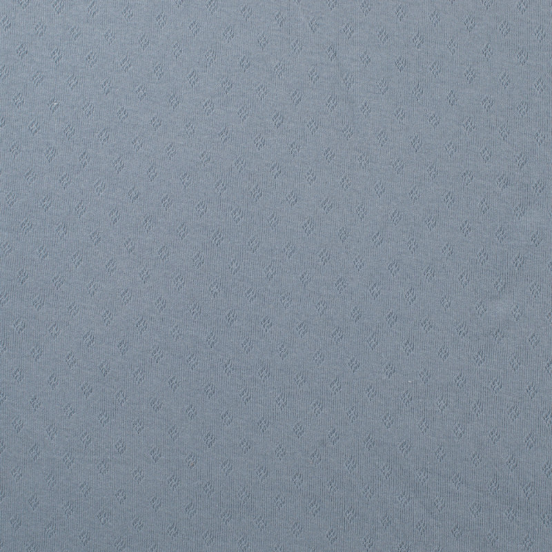 Trikå med hålmönster dusty blue