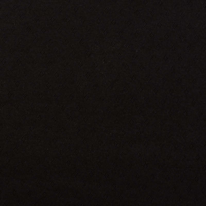 Trikå med hålmönster svart