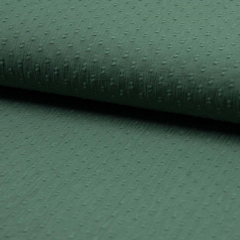 Dobby crincle dusty green