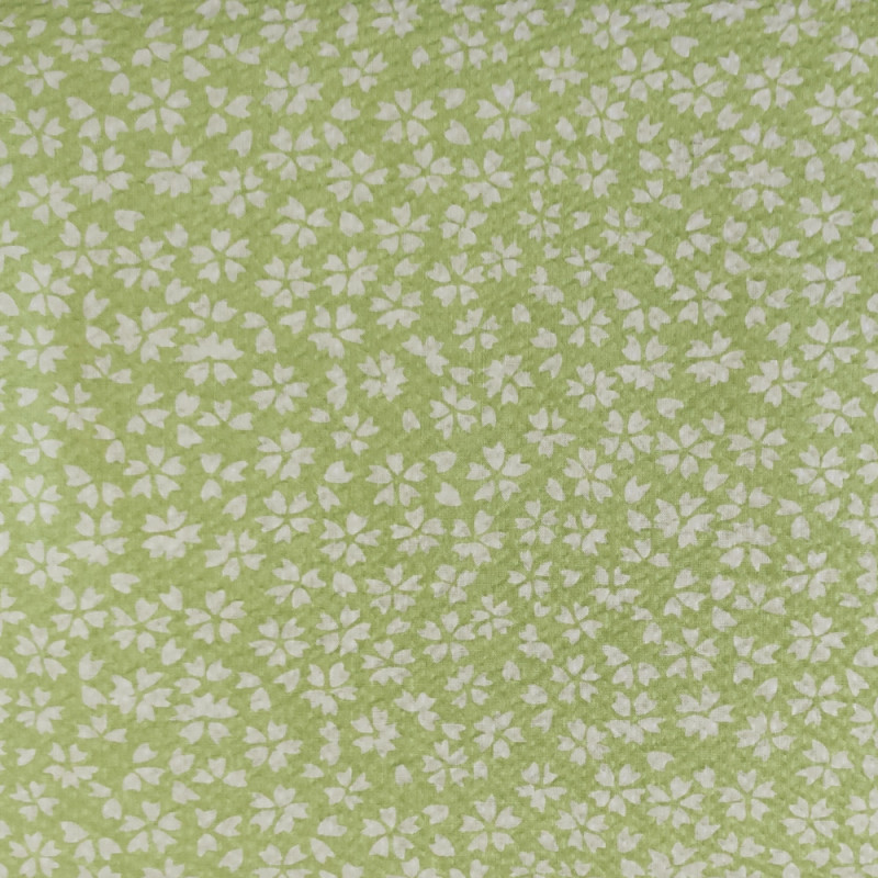 Seersucker blomma lime