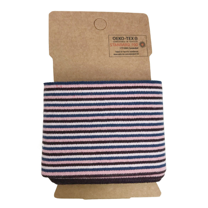 Boord cuffs multistripes pink