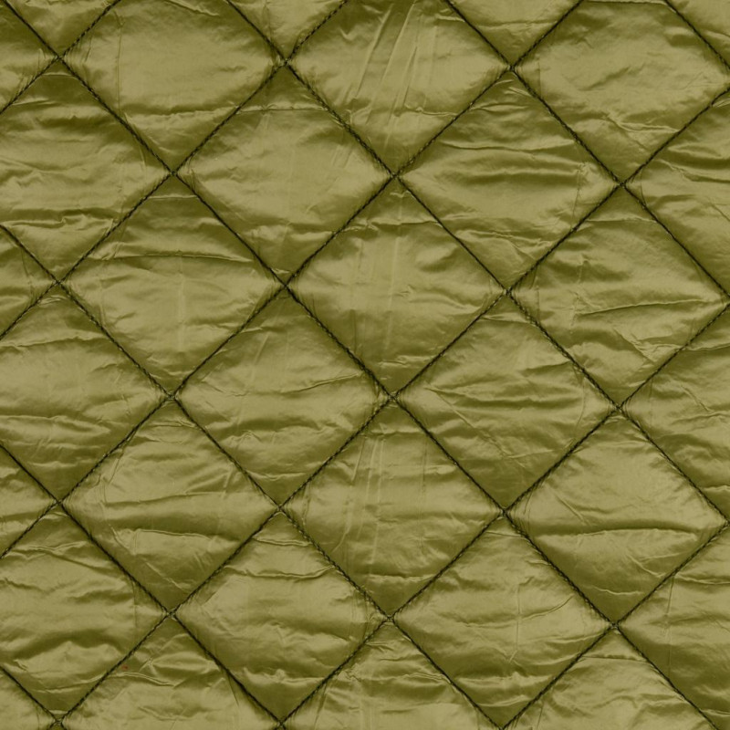 Quilted coating fabric green