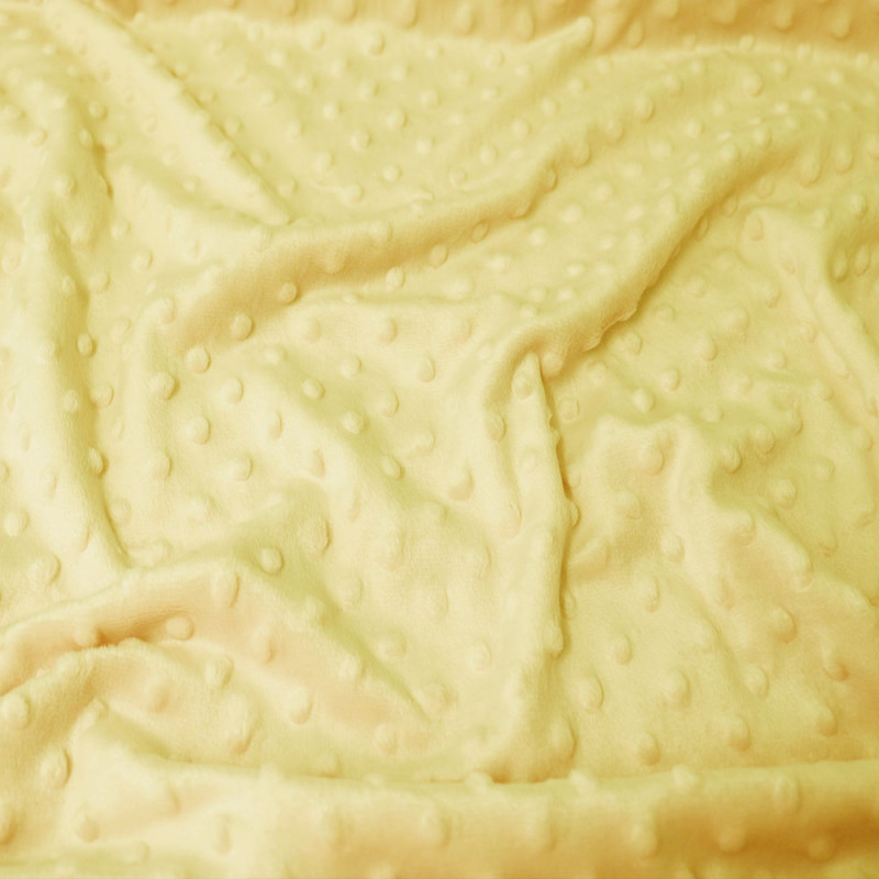 Minky vanilla yellow dots