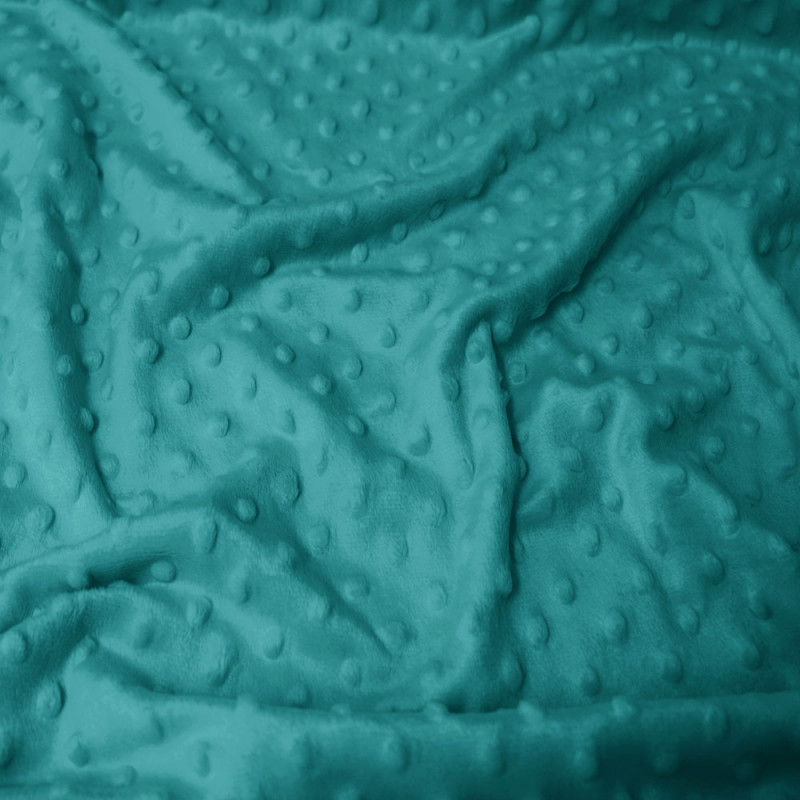 Minky petrolgreen dots