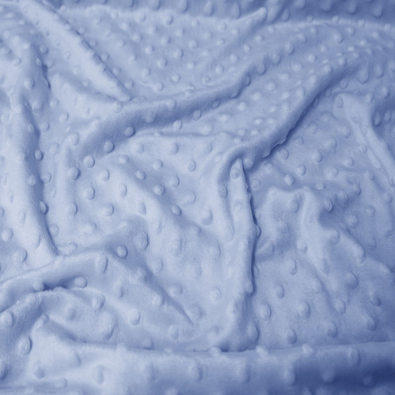 Minky frostblue dots