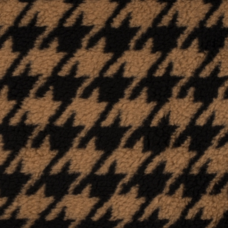 Teddy brun hundtandsmönstrad 