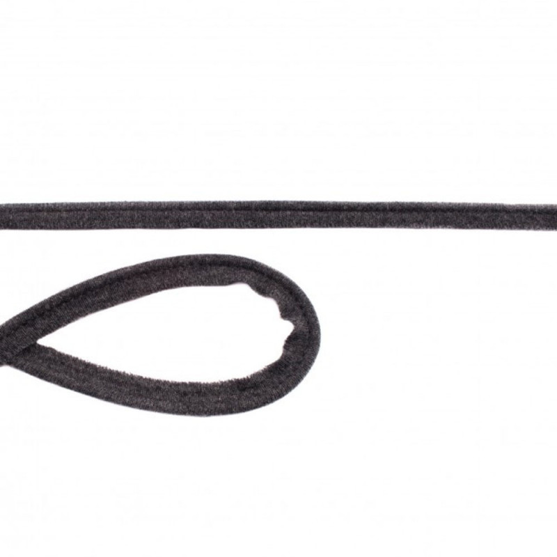 Cotton tricot piping cord dgrey melange