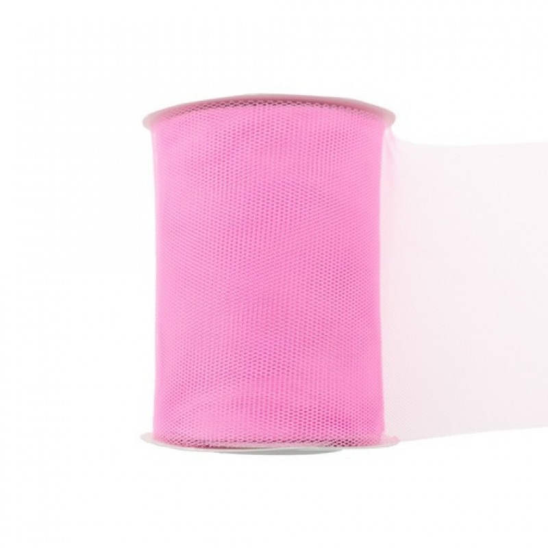 Tyll på rulle 10 cm rosa