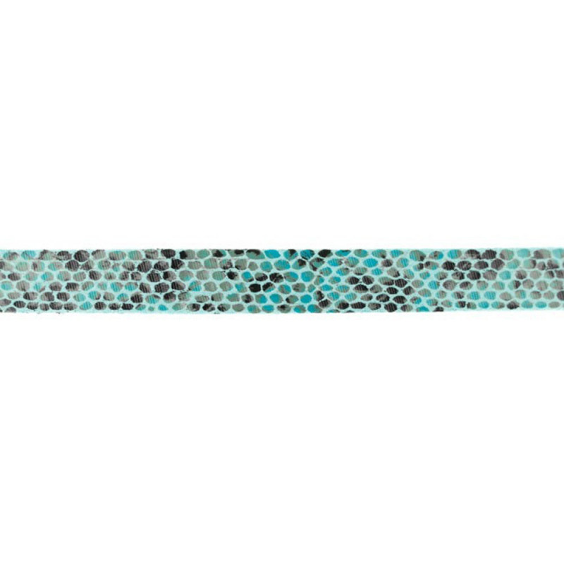 Leather lace snake blue