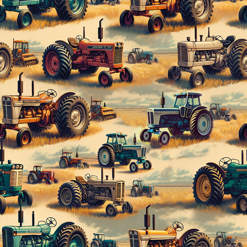 Gammeltraktor på fältet