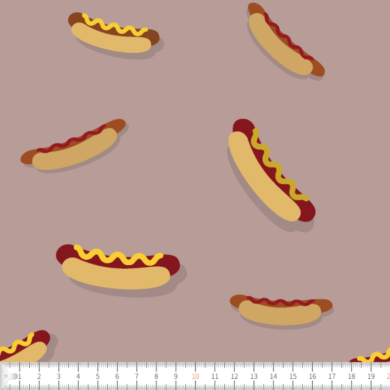 Korv med bröd gammelrosa