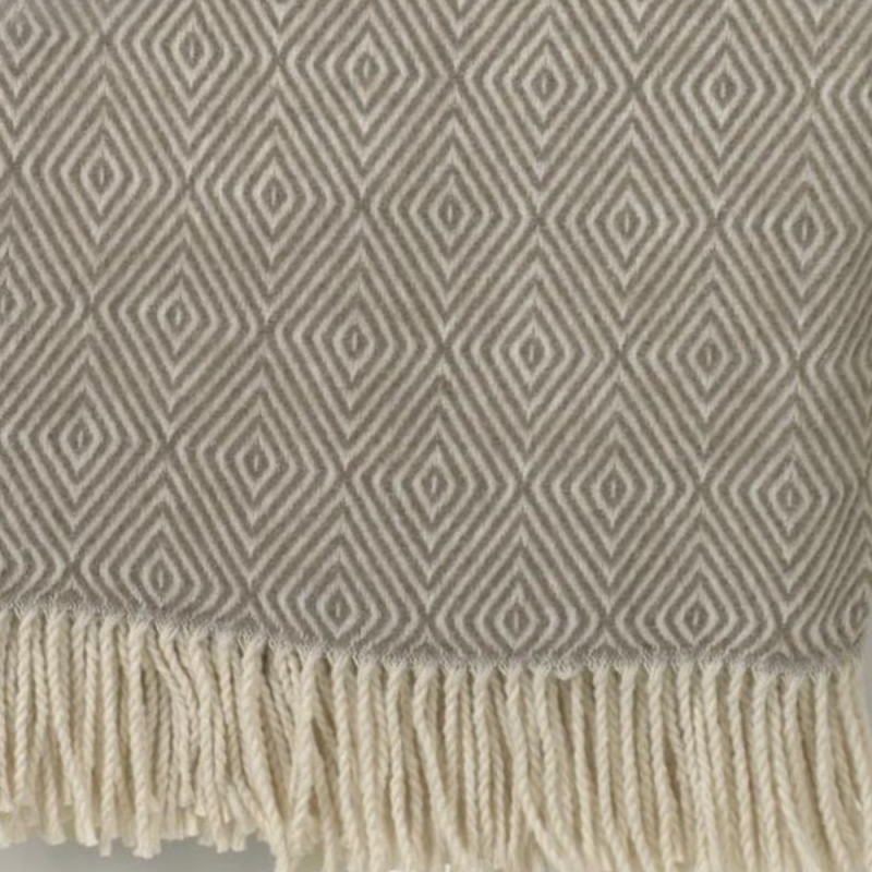 Pläd gåsöga ljusbrun