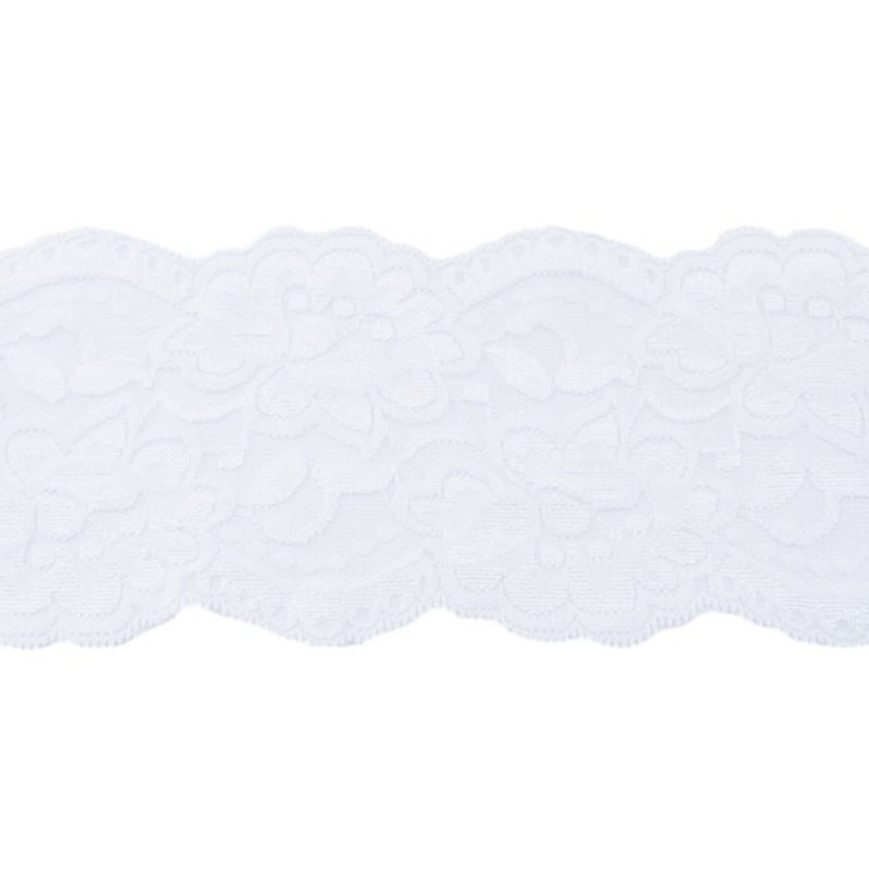 Stretchable lace white