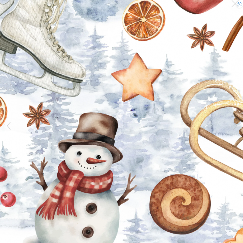 Snögubbe och skridskor