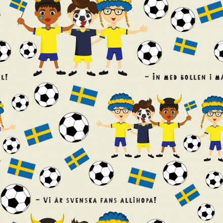 In med bollen i mål tecknad