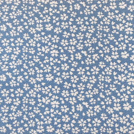 Seersucker blomma blå