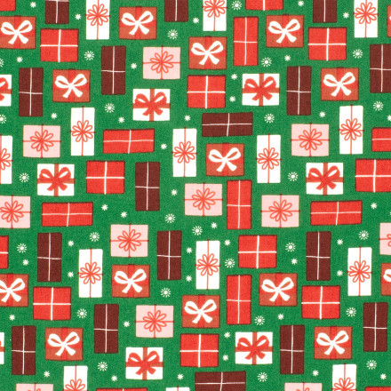 Poplin jul paket grön