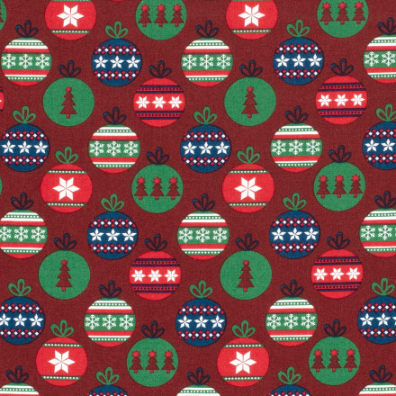 Poplin jul kulor röd