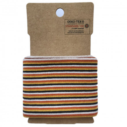 Boord cuffs multistripes orange