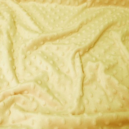 Minky vanilla yellow dots