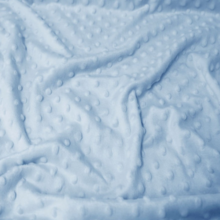 Minky light blue dots