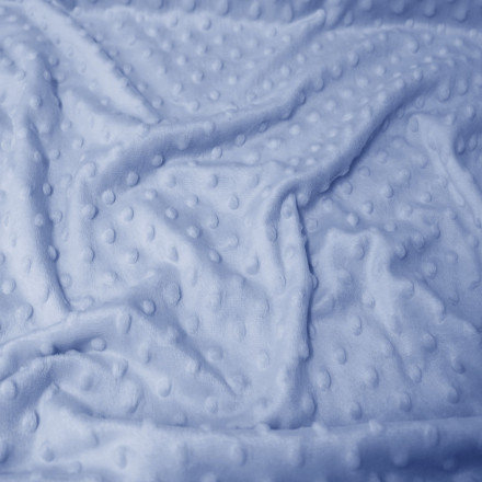 Minky frostblue dots