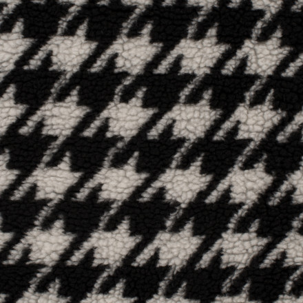 Teddy ecru hundtandsmönstrad 