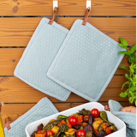 Potholder with pocket and silicon dots