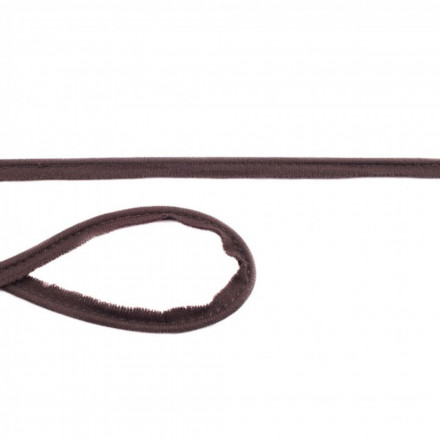 Cotton tricot piping cord chocolate