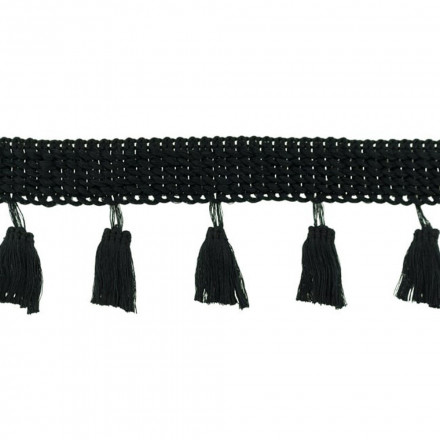 Tassel Fringe unicolour black