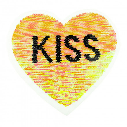 Reversible patches heart kiss
