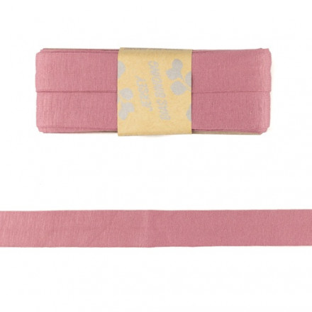 Bias binding in viscose old pink