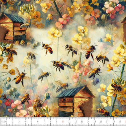 Bijobb på rapsfält