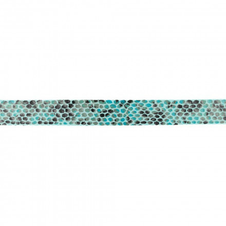 Leather lace snake blue