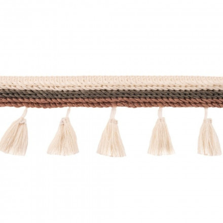 Tassel Fringe trio ecru army