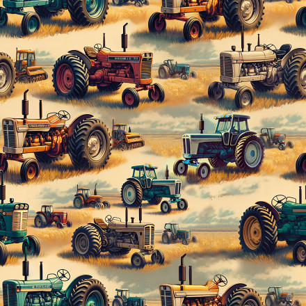 Gammeltraktor på fältet