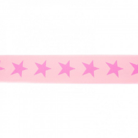 Elastic with woven star lightpink pink