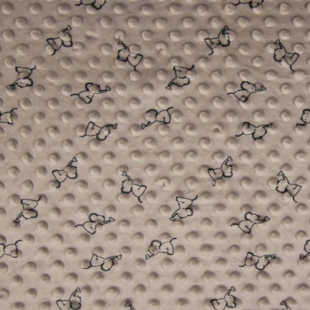 Minky mönstrad dino sand