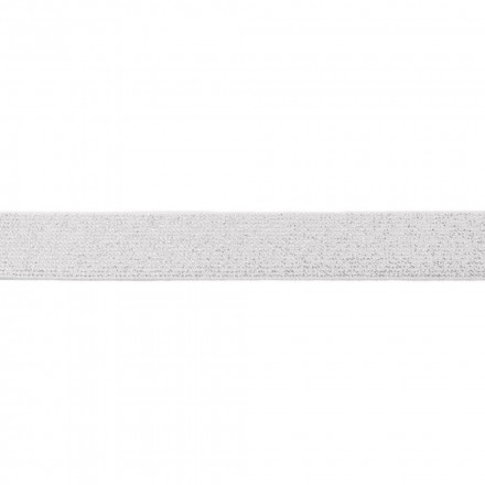 Glitter elastic 2,5 cm offwhite