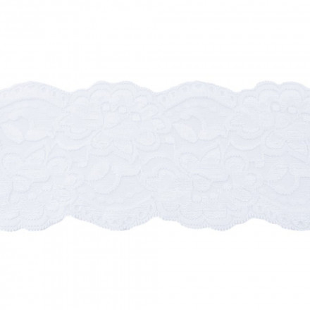 Stretchable lace white