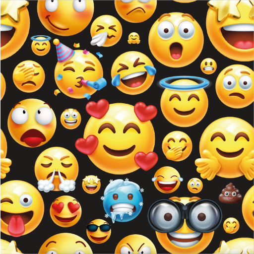 Smiley emoji svart