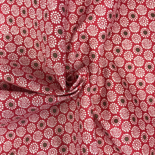 Poplin red brown