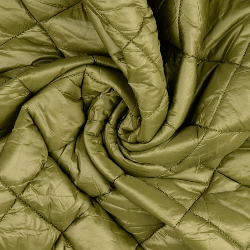 Quilted coating fabric green