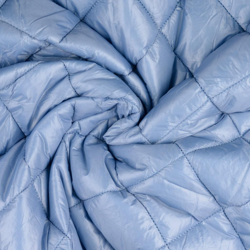 Quilted coating fabric lightblue