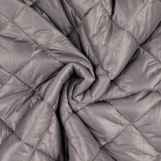 Quilted coating fabric grey