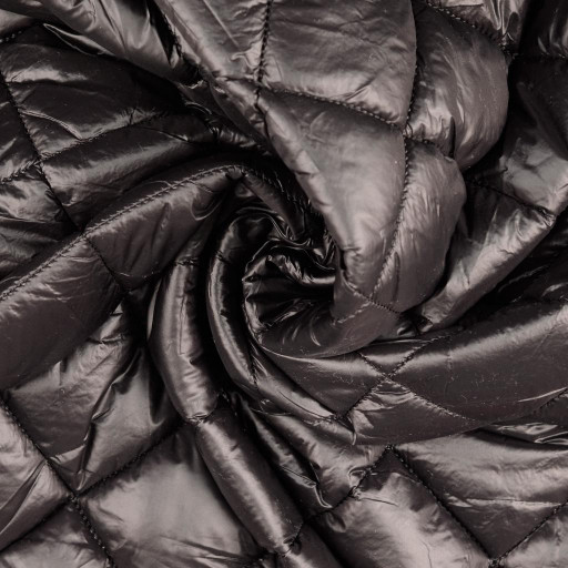 Quilted coating fabric black