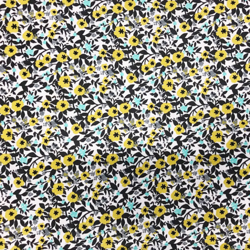 Poplin small flower yellow