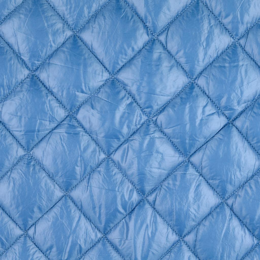 Quilted coating fabric blue
