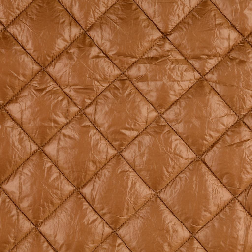 Quilted coating fabric brown