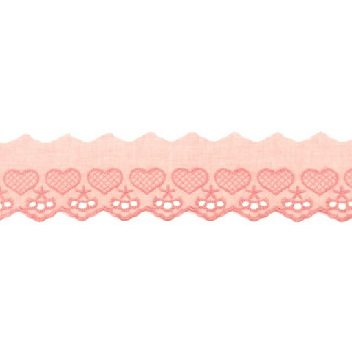 Braided Lace heart old pink